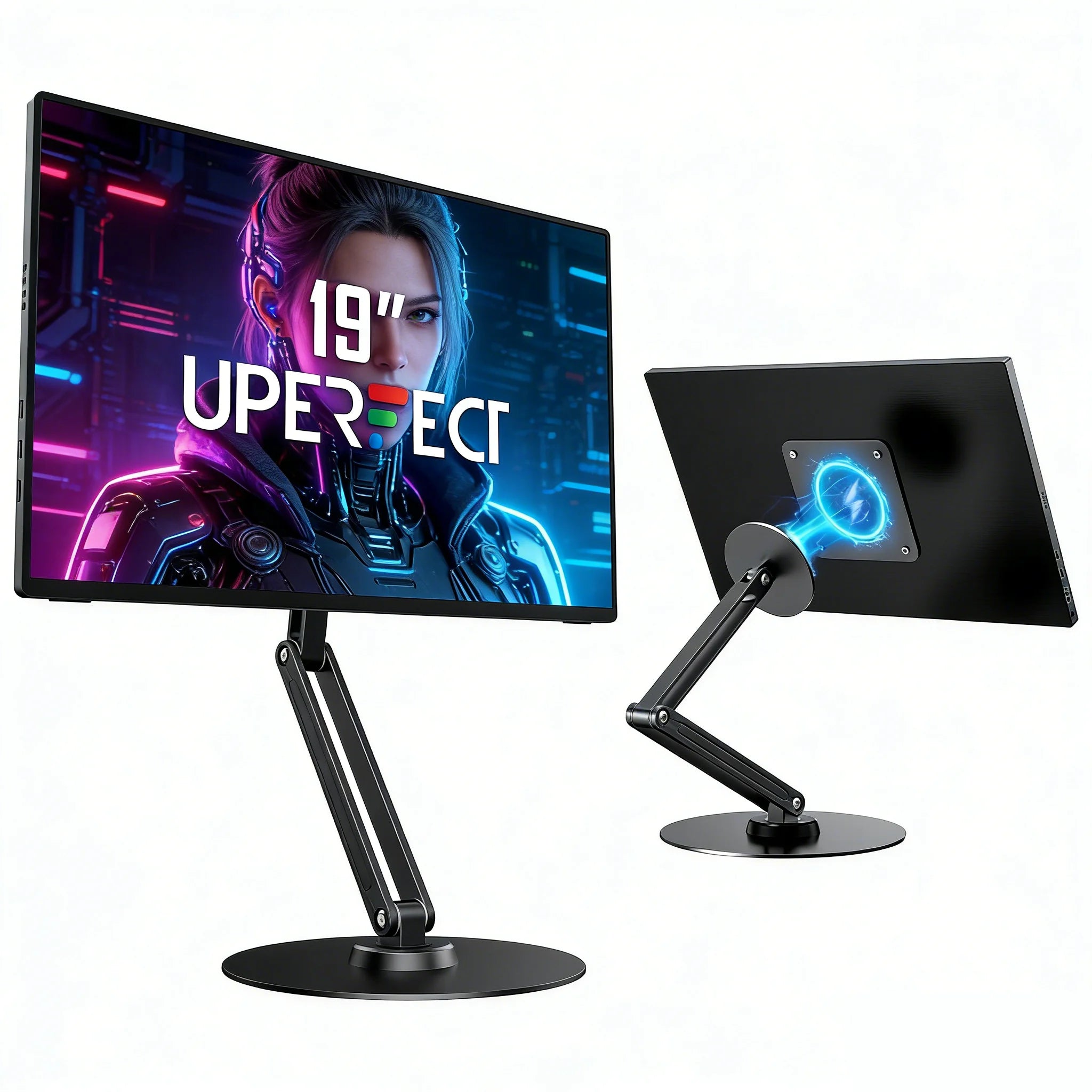 UPERFECT Metal Magnetic Bracket VESA 2 IN 1 Stand Max Support 19" Portable Monitor with Adjustment Holder For 7"-19" Dispalys Hauptbild