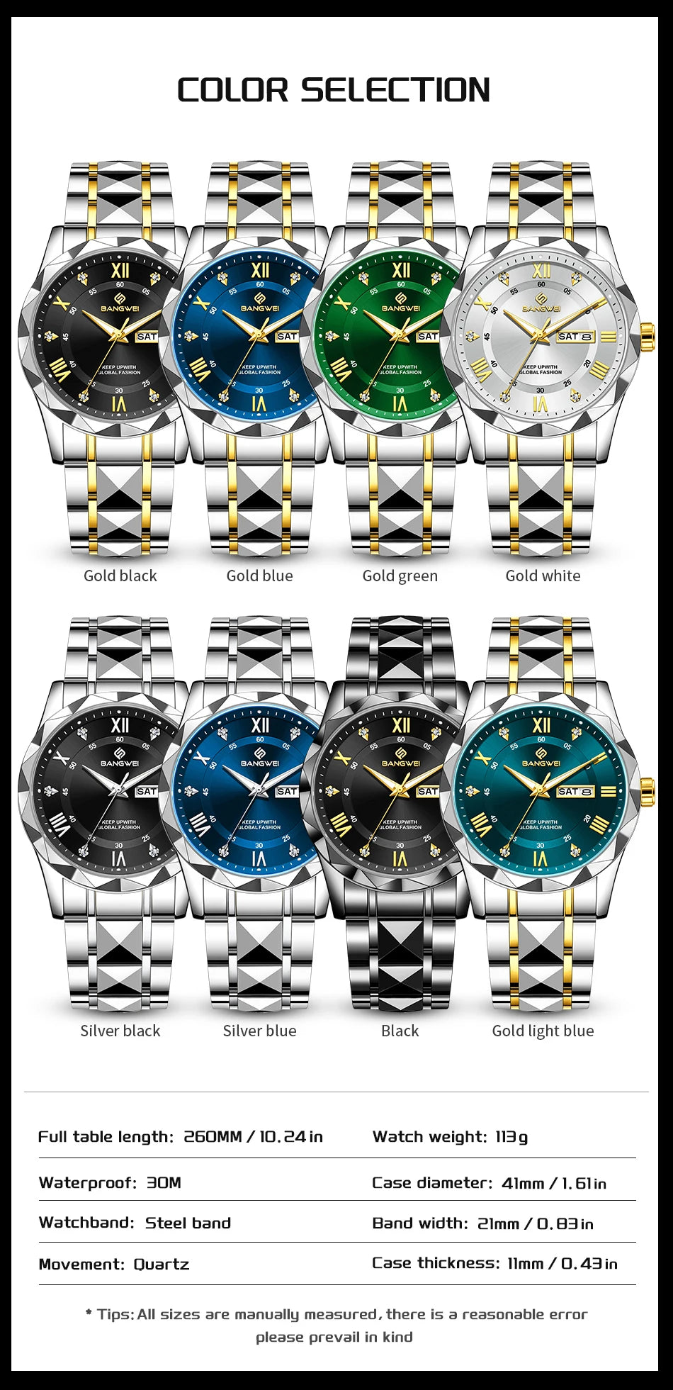 BANGWEI Elegante Luxus Quarz Damenuhr Mode Klassisch Einfach Edelstahluhren Automatisches Datum Wasserdicht Diamant Damen Armbanduhr
