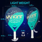IANONI Padel-Schläger Carbon-Oberfläche mit EVA Memory Flex Schaumkern Padel-Tennisschläger Leichtgewicht