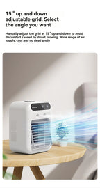 Kabelloser Klimaanlagen-Mini-Ventilator, tragbarer Luftkühler, 500 ml Eiswassersprühbefeuchter für den Heimgebrauch, Klimaanlagen-Nebelventilator, USB