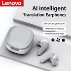 Lenovo AI Intelligente Übersetzungs-Bluetooth-Kopfhörer, unterstützt mehrere Sprachen, kabellose In-Ear-Business-Kopfhörer mit App