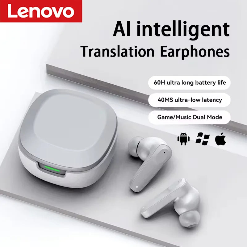 Lenovo AI Intelligente Übersetzungs-Bluetooth-Kopfhörer, unterstützt mehrere Sprachen, kabellose In-Ear-Business-Kopfhörer mit App