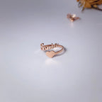 Personalisierter, individueller Liebesnamensring, modische Paarringe zum Valentinstag, Freundinnen-Geschenk, Herz-Ehering, Damenschmuck