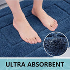 Homaxy Doppelrahmen Velours Badematte Fußmatte Indoor rutschfeste Türmatte Schmutzfang saugfähig Komfortable Badematte