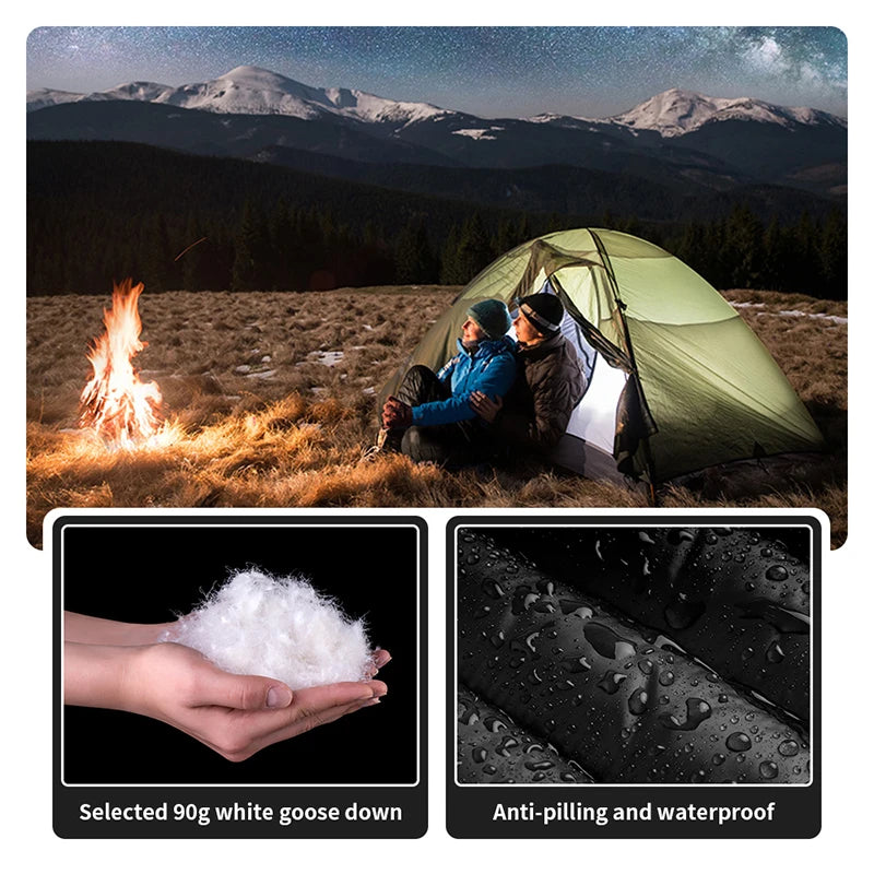 Naturehike Gänsedaunen- & Entendaunenhosen für Damen und Herren, Winterwanderhosen, Outdoor-Skihosen, Camping-Trekkinghosen, verdickte, wasserdichte Hose