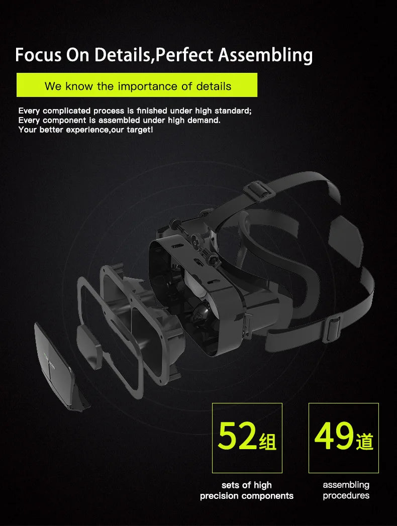 VR Brille 3D Virtual Reality Headset Geräte Helm Linsen Goggles Smart Für Smartphones Handy Mobil Spiel Viar Viewer Set