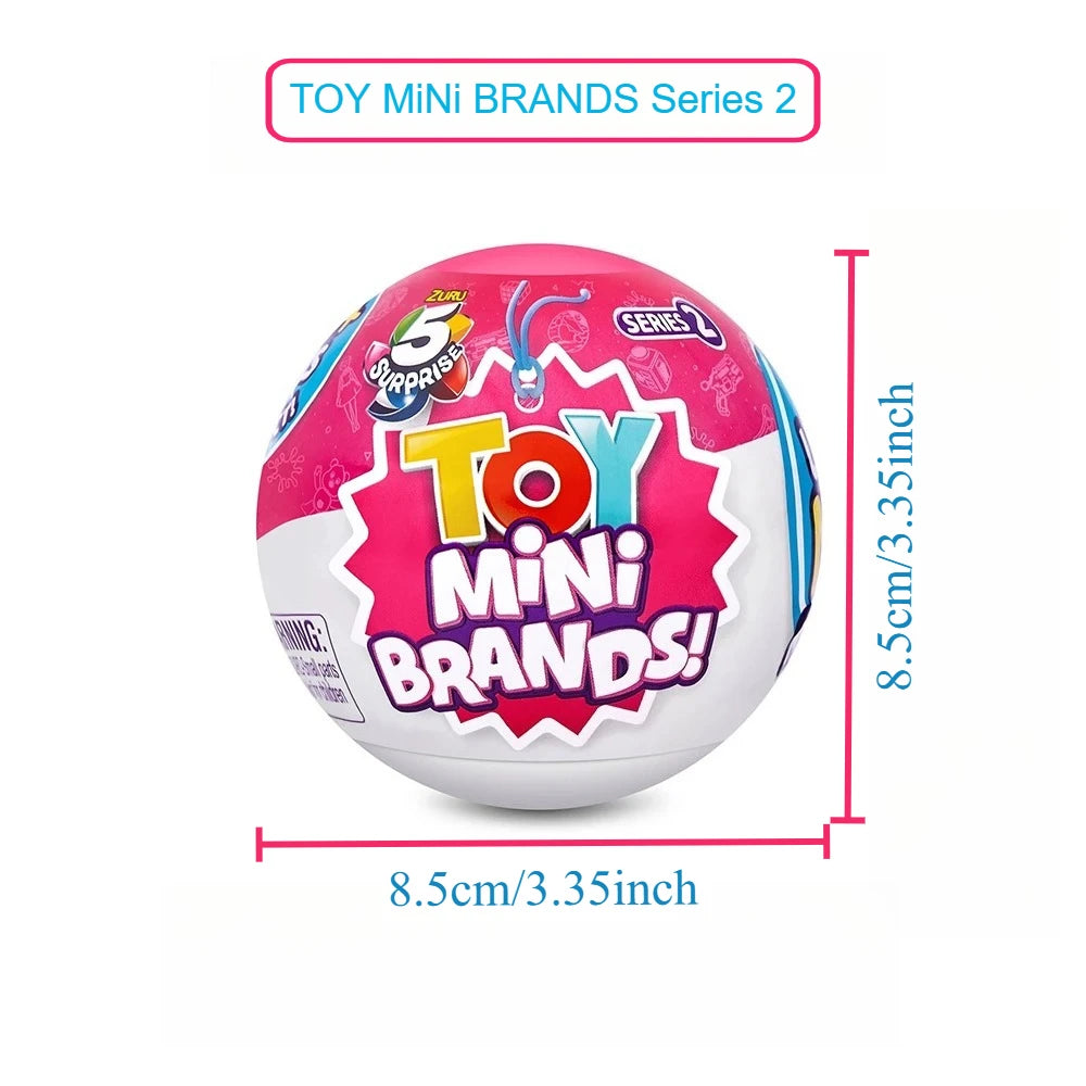 Zuru 5 Surprise Mini Brands Spielzeug Toy Mini Brands Serie 2 Überraschungskapsel Spielzeugladen Einkaufsspielzeug Mini Brands Sammelspielzeug