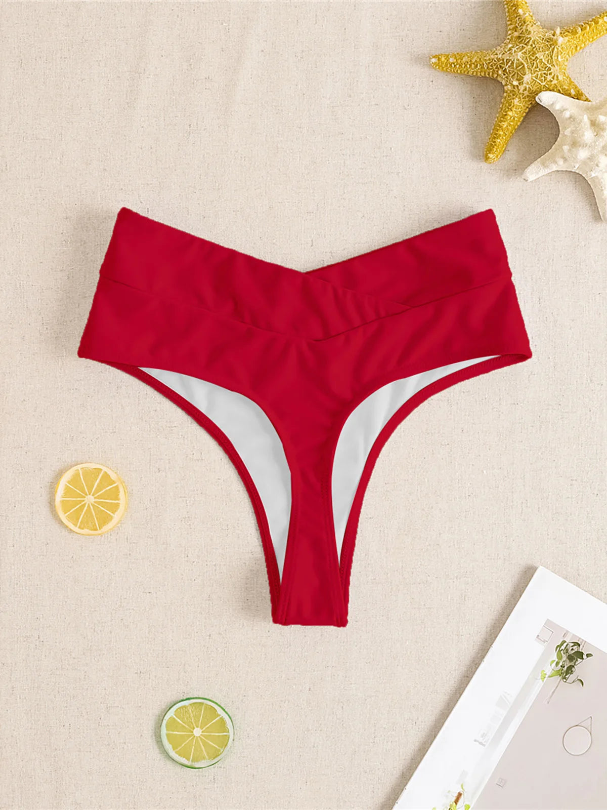 S - XL High Waist High Leg Cut Bikinihose Damen Bademode Weibliche Bademode Brasilianische Tanga Höschen Unterwäsche K7095