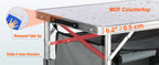SucceBuy Camping-Küchentisch Schneller Aufbau Klappbarer Campingtisch MDF-Campingtisch für Outdoor-Picknicks BBQ Camping RV Reisen