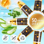 LKIAE Sonnencreme, Breitspektrum LSF 50, UVA/UVB, leicht & nicht fettend, Sonnenschutz, für Gesicht, Körper, nicht komedogen, 60ml