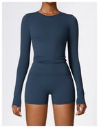 NCLAGEN Yoga-Shirts für Damen, Langarm, Winter, Fitness, Laufen, Gym-Kleidung, Workout, Dry Fit, atmungsaktiv, hochelastisches Sport-Oberteil