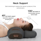 Elektrisches Nackenmassagekissen, zervikales Streckgerät, Heizung, Vibrationsmassage, Rückenextension, orthopädisches Schlafkissen, Stützkissen