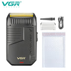 VGR Rasierer Wiederaufladbarer Rasierer Professioneller Bartschneider Elektrischer Trimmer Schwingrasierer Finishing Shaver für Herren V-375