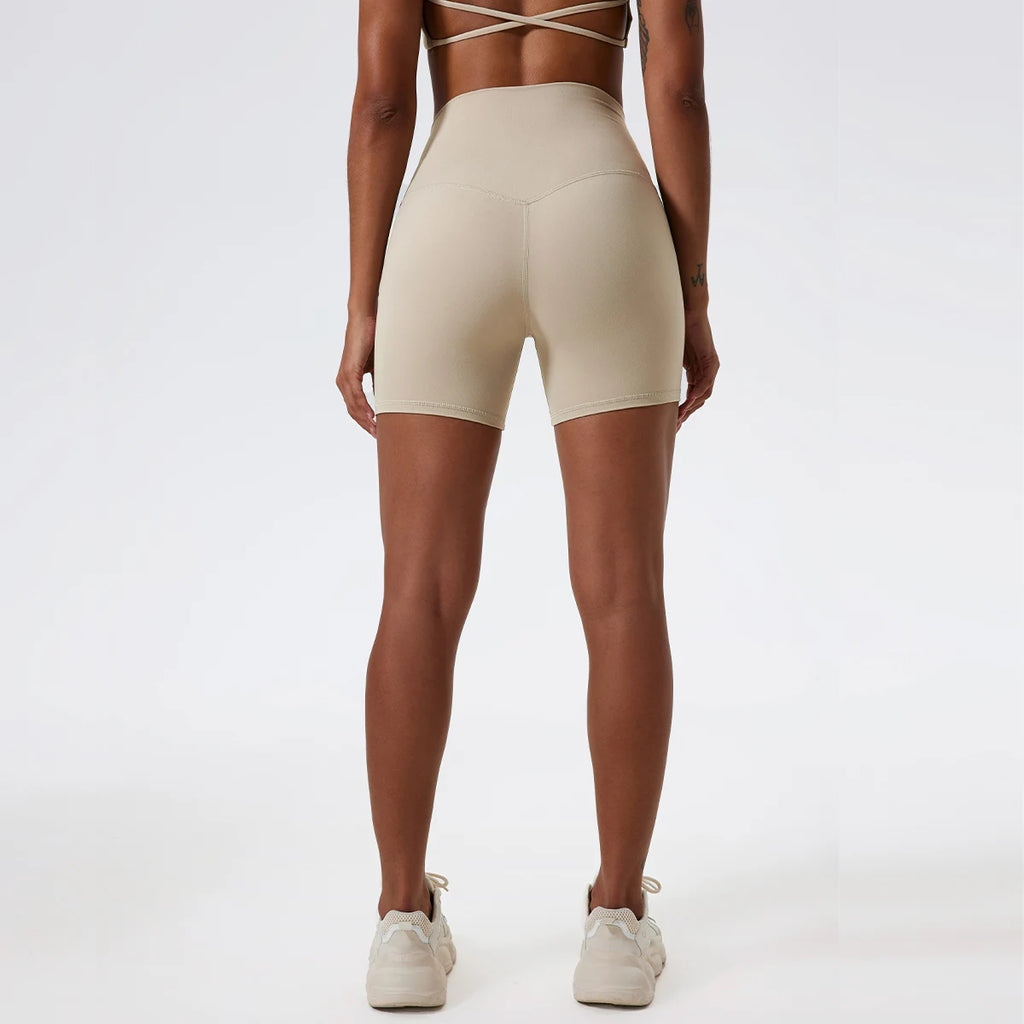 Hearuisavy Damen Yoga Shorts Sommer Soft Buttock Lift Gym Leggings High Waist Sport Shorts Damen Running Workout Shorts Female