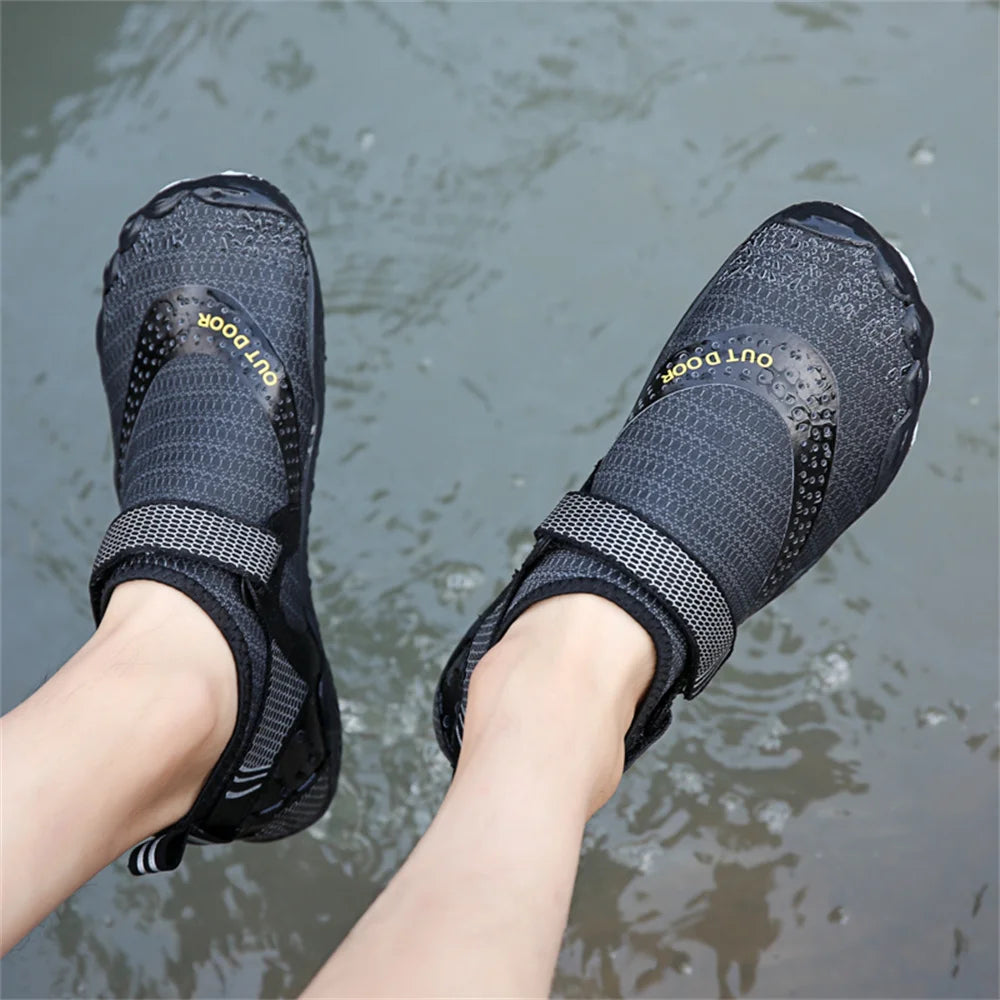 Herren Damen Wasserschuhe Schnell Trocknend Rutschfest Fünf-Finger-Schuhe Outdoor-Watschuhe Schwimmschuhe Barfuß Aquaschuhe Leichte Sneakers