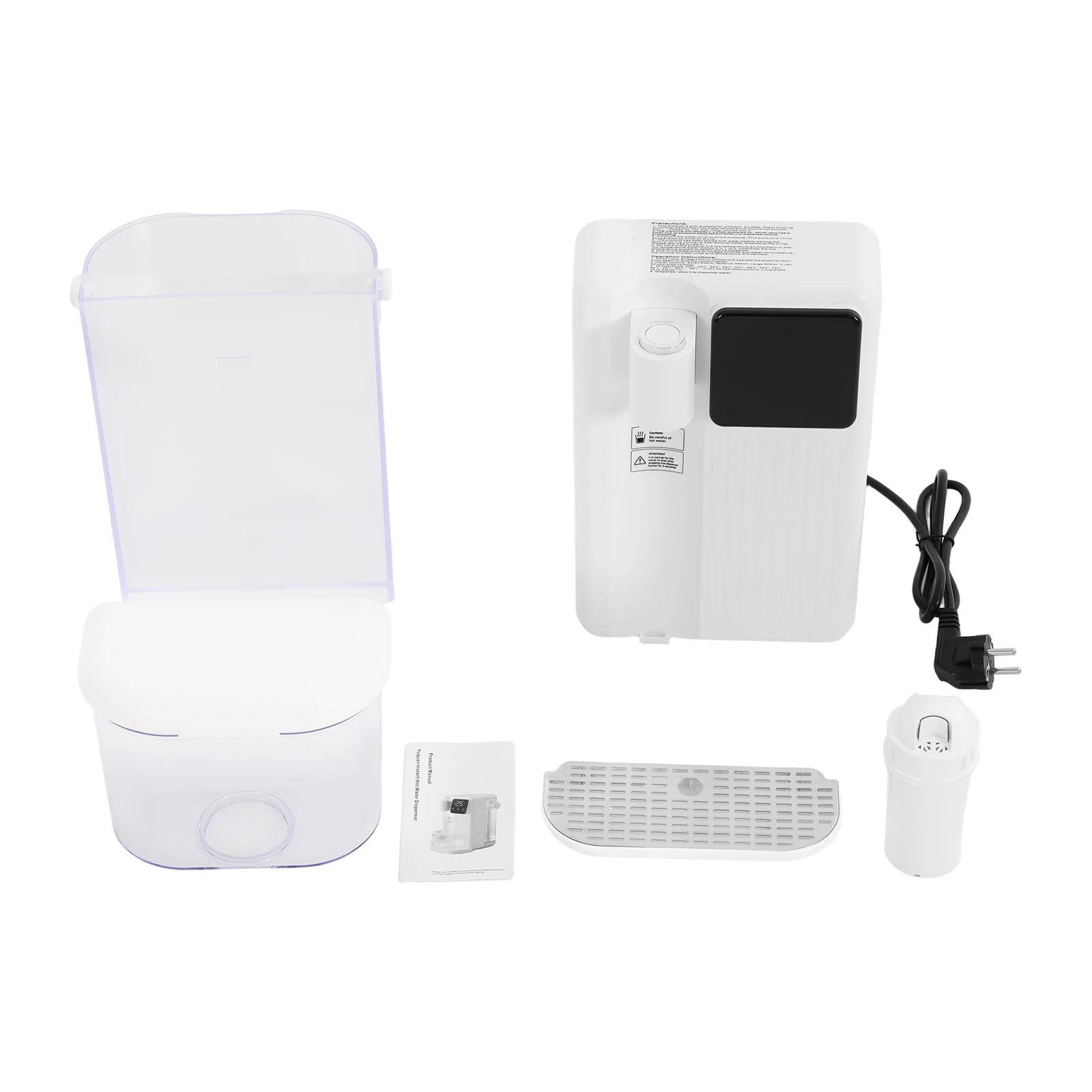 3L Weißer Instant-Heißwasserspender mit LED-Anzeige 19*24*29,5cm Schnelle Heizung Wasserspender Büro Desktop Wasserspender