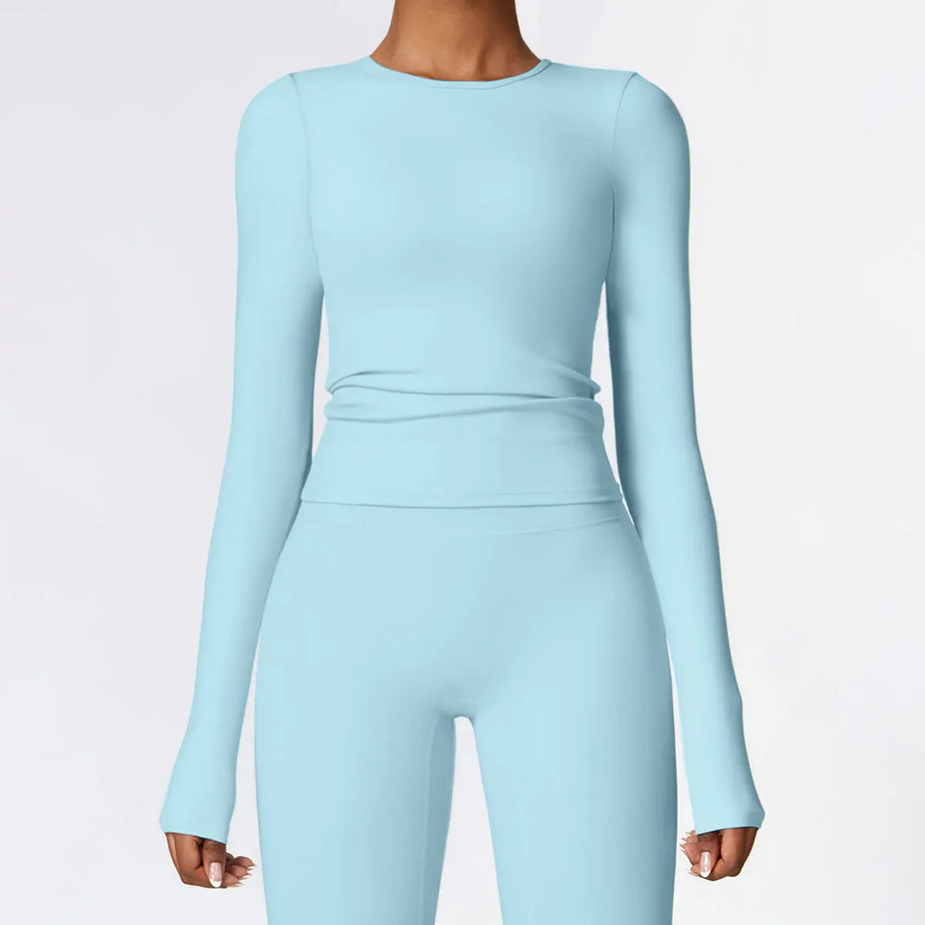 NCLAGEN Yoga-Shirts für Damen, Langarm, Winter, Fitness, Laufen, Gym-Kleidung, Workout, Dry Fit, atmungsaktiv, hochelastisches Sport-Oberteil