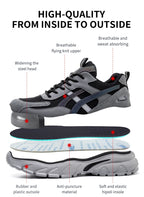 Herren-Sicherheitsschuhe, durchtrittsichere Arbeits-Sneaker, leichte Arbeitsschuhe, Herren-Stahlkappenschuhe, Sicherheitsstiefel, unverwüstliche Schuhe