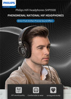Philips Original SHP9500 Wired Headphones HiFi Stereo HD Mic Call Earphones Sports Running Headset iPhone Android Universal