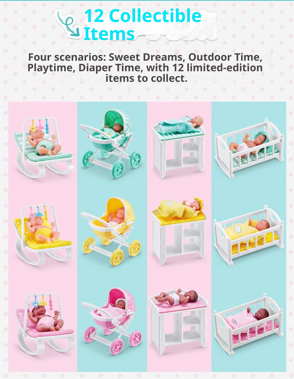 Zuru 5 Surprise My Mini Baby Miniatur-Babypuppen Sammelbares Überraschungs-Ei mit 12 verschiedenen Modellen, auf Lager, Spielzeuggeschenk für Kinder