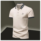 Sommer Herren-Poloshirt modisches Eisseide schnell trocknendes Kurzarm-T-Shirt einfarbig locker sitzendes Businesskragen-Oberteil