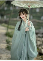 China Traditionelle Hanfu Damen Abendkleider Elegante Feenrock Weite Große Ärmel Elegantes Kleid Bankett Tanz Kleidung Frühling