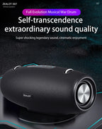 ZEALOT S67 Tragbarer Bluetooth-Lautsprecher mit Schultergurt, wasserdicht für den Außenbereich, Stereo-Klang, starker Bass, 40 Std. Wiedergabe