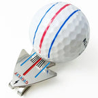 1 Stück Golf Putting Ausrichtung Zielwerkzeug Ballmarker mit magnetischem Hutclip Flugzeugmuster, Golf Trainingszubehör, für Golfer