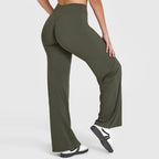 Ausgestellte Leggings Gerade Leg Leggings Damen Weite Hosen Yoga Atmungsaktive Fitness Kleidung Vielseitige Freizeithose