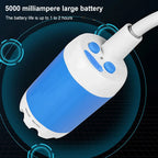 Tragbare Campingdusche mit Digitalanzeige 4000mAh Verbesserte wiederaufladbare elektrische Duschpumpe Camping Strand Wohnheim