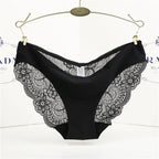 Damen Spitzenhöschen Sexy Transparenter Slip Niedriger Bund Baumwollzwickel Slips Übergröße Damenunterwäsche Dessous Neu Heißer Verkauf