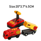 RC Electric Train Set Locomotive Magnetic Train Diecast Slot Toy Fit for Brand Wooden Railway Tracks Toys for Children Gifts