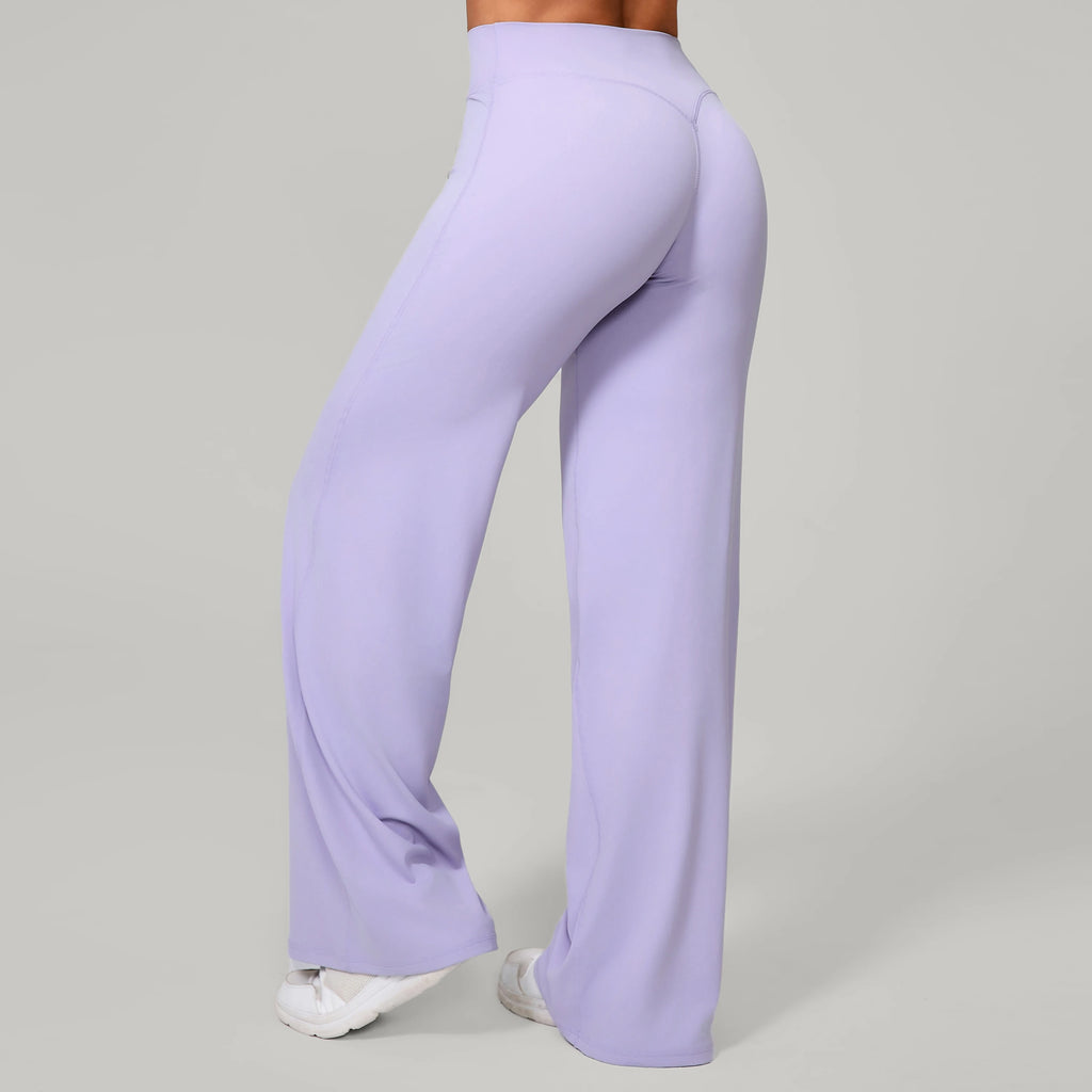 Damen gerade Yoga-Leggings weicher, dehnbarer Stoff Damen-Yogahosen GYM Schweißableitende Eigenschaften Lauf-Sport-Hosen