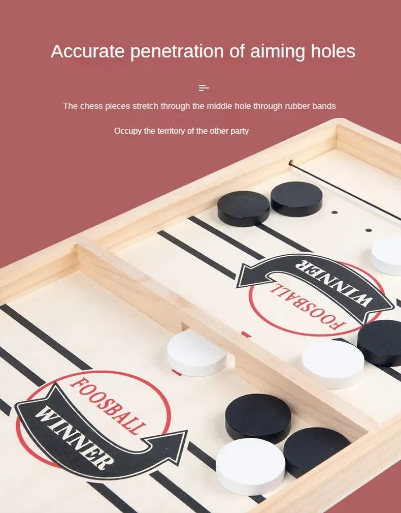 Tischfußball-Gewinner-Spiele Tischhockey-Spiel Katapult-Schach Eltern-Kind-interaktives Spielzeug Schnelles Schleuder-Puck-Brettspielzeug für Kinder