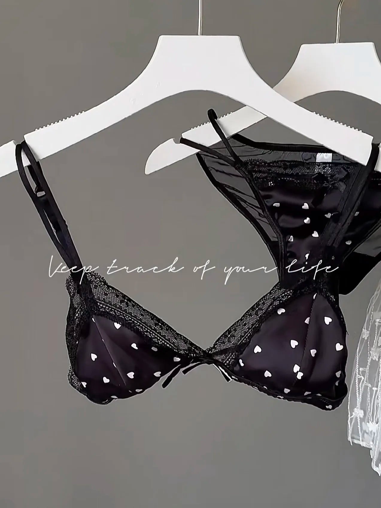 Französischer Stil Süßer Triangel-BH Lingerie Set Damen Satin Spitze Drahtlos Kleiner Busen Raffiniert Dünner Stoff Sexy Weiche Unterwäsche S-XL