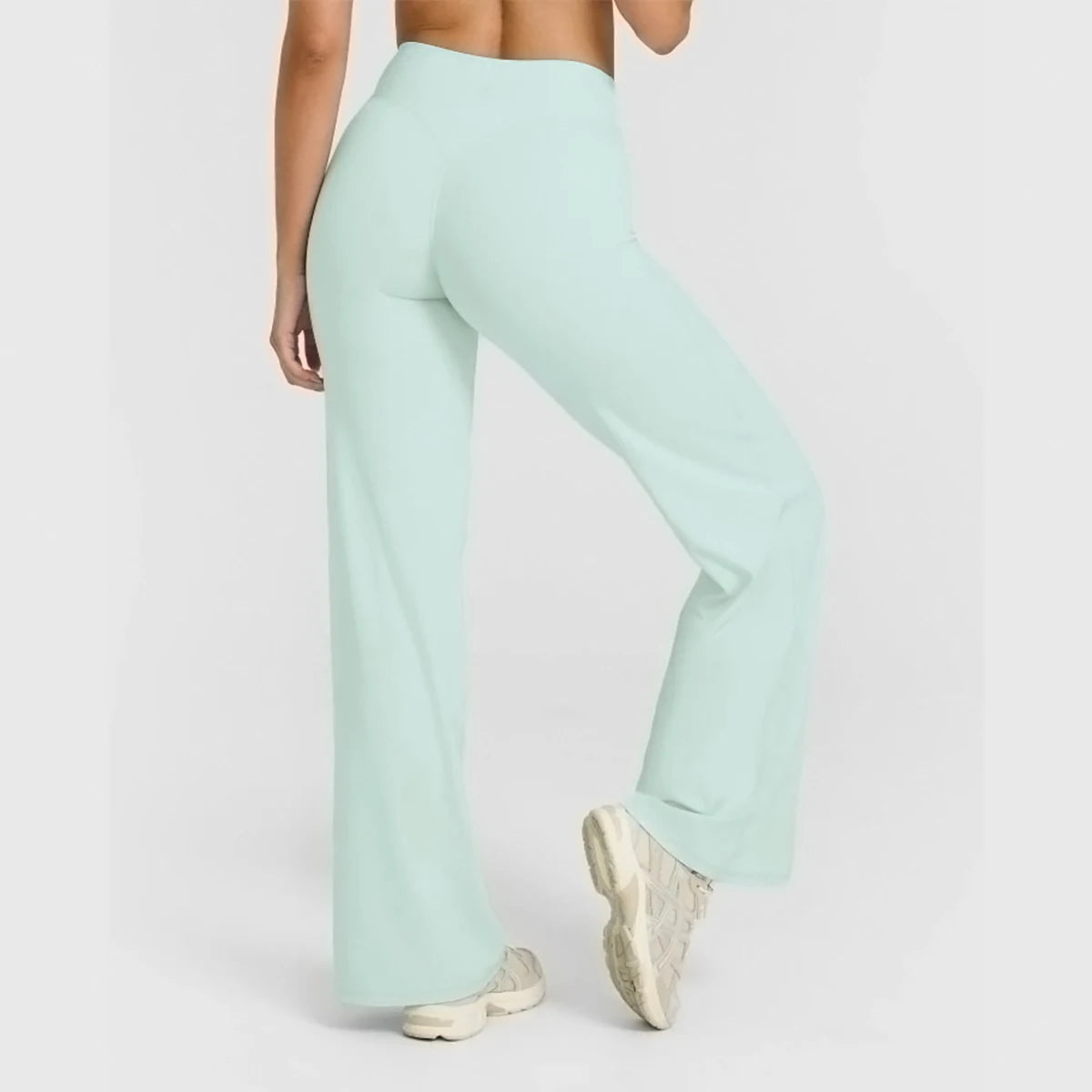 Ausgestellte Leggings Gerade Leg Leggings Damen Weite Hosen Yoga Atmungsaktive Fitness Kleidung Vielseitige Freizeithose