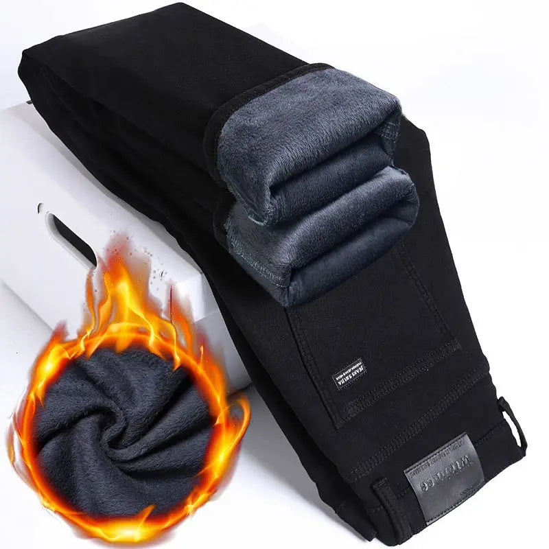 Wthinlee Neue Business Herren Jeans Lässig Gerade Stretch Mode Klassische Blau Schwarz Arbeit Denim Hose Hosen Herren Kleidung