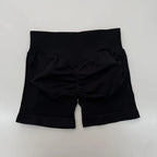 Impact Shorts 4.5" Nahtlos, hochelastisch, niedrig gerippter Bund, dezenter Po-Kontur-Shorts, Fitness Workout Yoga Gym Shorts