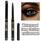2 Stück wasserdichte schwarze braune Eyeliner-Stifte – wischfest, langanhaltend & anfängerfreundlich, glatt, hochpigmentiertes Punk-Augen-Make-up