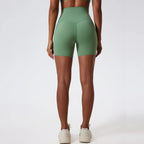 Hearuisavy Damen Yoga Shorts Sommer Soft Buttock Lift Gym Leggings High Waist Sport Shorts Damen Running Workout Shorts Female
