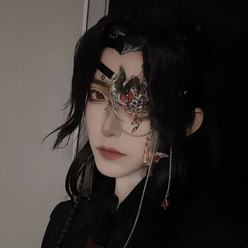 Anime Heaven Officials Blessing Tian Guan Ci Fu Hua Cheng Cosplay Schlafbrille Augenklappe Schmetterlings-Augenmaske Schmuck Accessoire Requisite