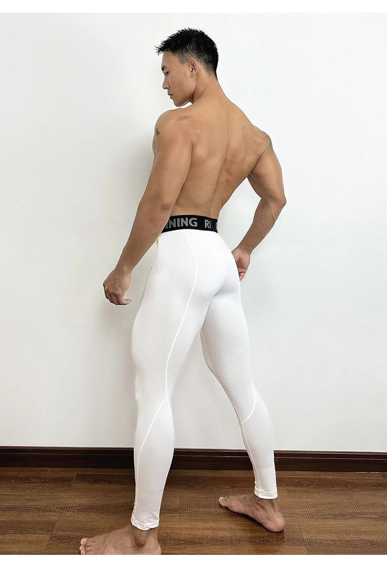 Herren Eng Anliegende Kompressionshose Schnell Trocknende Sportbekleidung Lauftights Herren Leggings Fitness Training Sexy Sport Gym Leggings