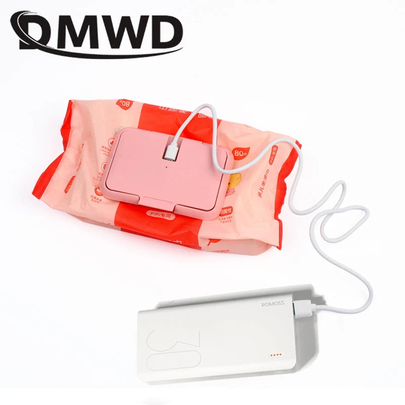 Tragbarer Baby-Feuchttuchwärmer, thermischer warmer Feuchttuchspender, Windelheizboxabdeckung für Zuhause, Auto, Mini-Taschentuchwärmer USB Hauptbild