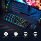 Redragon S141 Gaming-Tastatur- und Maus-Kombination, K515 kabelgebundene RGB-Membran-Tastatur und M616 kabelgebundene Gaming-Maus mit 10000 DPI im Bundle