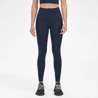 SOISOU Nylon Yogahosen Gym Leggings Damen Mädchen Fitness Weiche Strumpfhosen Hohe Taille Elastisch Atmungsaktiv Keine T-Linie Sporthosen