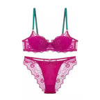 Sexy Spitzen-BH- und Höschen-Set, Minimizer, Anti-Sagging, vollflächig bedeckend, verstellbarer Bügel, große Bruststütze, dünne Seitenstütze, kein Überlaufen