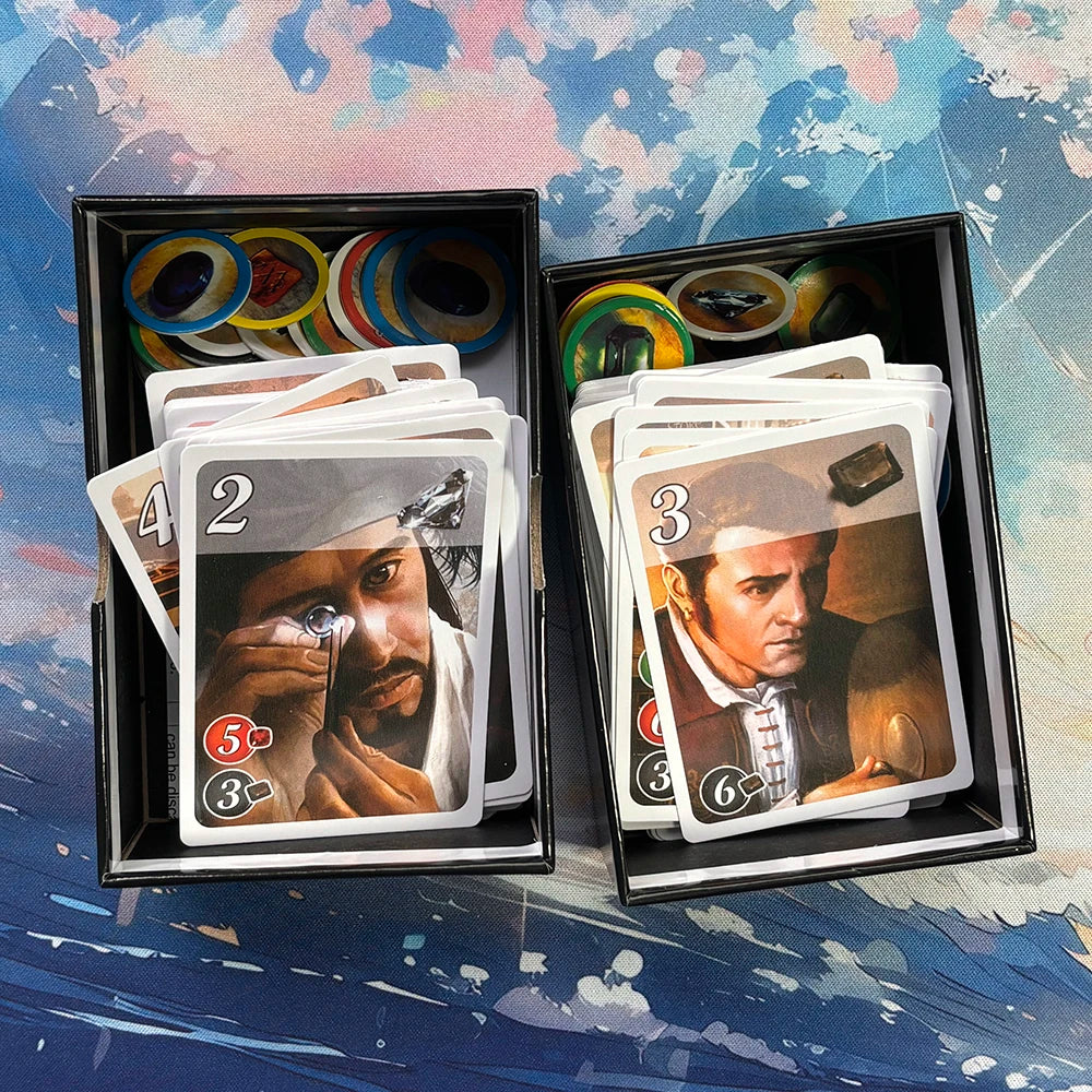 Investitions- und Edelsteinhandels-Brettspiel für Familien, 2-4 Spieler, Wirtschafts-Kartenspiel, englisch-spanische Version, Party-Tischspiel