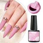 MTSSII 12tlg. Gellack-Set Nude Rosa Rot Glitzer Semi Permanent Soak Off UV Gel Nagellack Maniküre Kit Nagelzubehör DIY