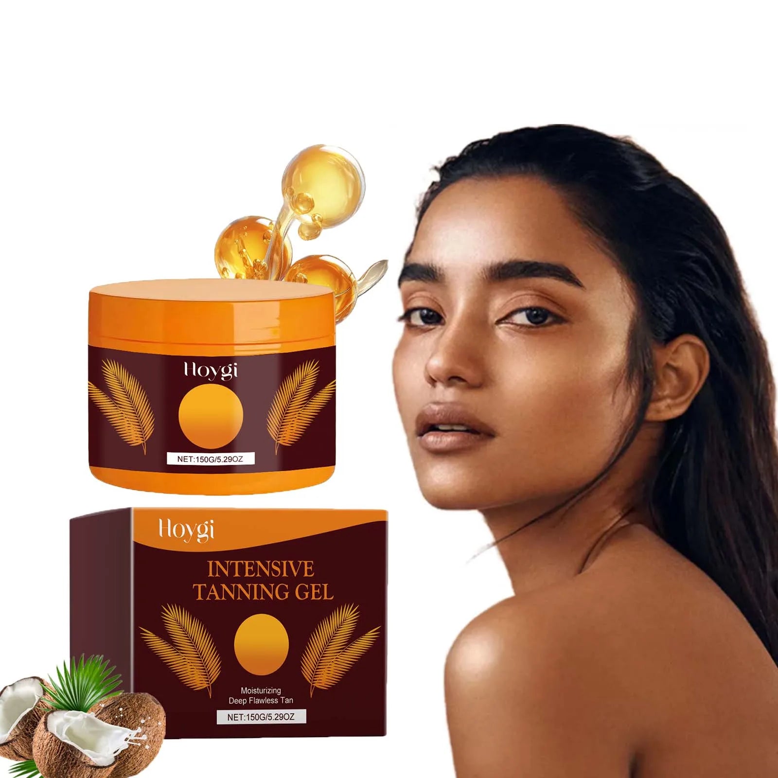 Bräunungsgel Intensiver Selbstbräuner Gesicht Körper Natürlicher Bronzer Weizen Feuchtigkeitsspendend Hydratisierend Sommer Sonnenbank Selbstbräunungsgel