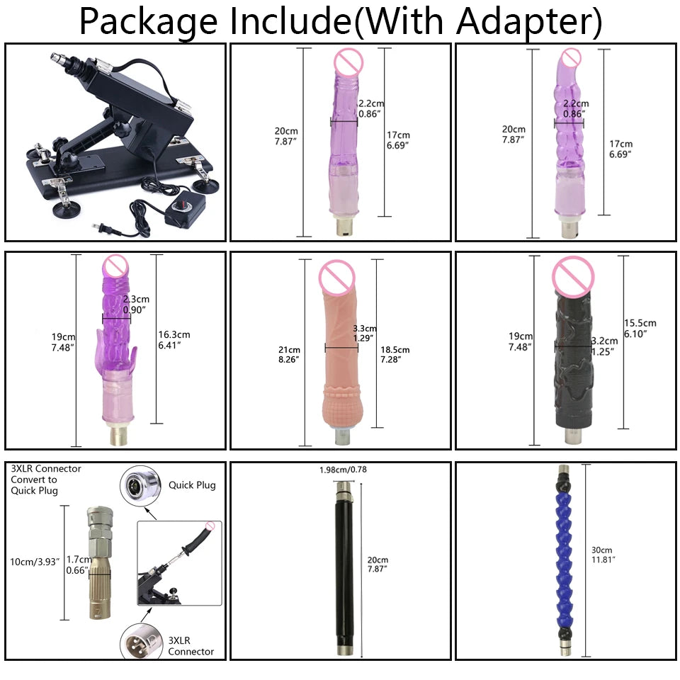 ROUGH BEAST Sexmaschine für Frauen und Männer mit Dildoaufsatz, automatische Masturbationsmaschine, 3XLR-Anschluss, Sexspielzeugprodukte